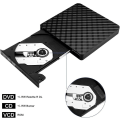 Miniatyrbillede 4 af 5: Ekstern Optisk Drev med Firkantet Mønster USB3.0 DVD-Optager Ekstern Notebook Mobil Optisk Drev Ekstern Optager