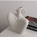 Miniatyrbilde 5 av 5: Kvinnelig kropp vase keramikk statue blomster vase vase hvit moderne hode planter potte for hage stue hjem bord kunst statue dekor(Farge: Siv, Størrelse:A