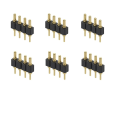 Miniatyrbillede 1 af 3: 6 stk. forgyldt fjederbelastet fingerbøl Pogo-stift 7,5 mm lang stift han fjeder Pogopin-header målforbindelse gennem hold Pcb (4 stift