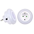 Miniatyrbillede 1 af 4: LED-stikkontakt Natlys Med Indbygget Stikkontakt Skumringssensor Indikatorlys Stemningsbelysning 0,6w