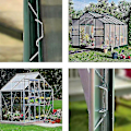 Miniatyrbillede 3 af 4: Drivhus Glas Klips Glasrude Fastgørelse Rustfrit Stål Overlap Havepleje 50 Stk W+z Klips