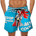 Pikkukuva 2 / 3: Hauska Kukko Banaani Printti Uimapuvut Uimahousut Trunks Ranta Uinti Lauta Shorts Nopeasti Kuivuva Pant Miesten Surffing Shorts Homme 5xl