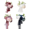 Miniatyrbilde 4 av 4: Brudens brudepike brudebukett kunstig naturlig falsk bukett Mariage bukett brudepike bryllupsutstyr Milky white