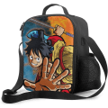 Miniatyrbild 1 av 4: Luffy One Piece Lunchlåda med vadderat isolerat foder Lunch Bag Thermal Cooler Pack Bärbar axelväska Vattentät Tote Lunch Bag för vuxna och barn till
