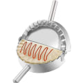Miniatyrbilde 2 av 5: 6 tommers Empanadas-presse, stor rustfri dumplingsmaskin, 2-i-1 deigkutter / dumplingsform for håndpai, Empanada, Dumpling,