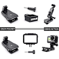 Miniatyrbilde 4 av 4: 360 graders rotasjon lomme 2 ryggsekkfeste for Dji Osmo lommeklips/dji lomme 2 klips/lomme 2 eksklusive kombinasjonstilbehør