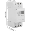 Miniatyrbillede 2 af 2: 15a DIN Skinneprogrammerbar Switch med Digital LCD Programmerbar Timer Relæ (AC220V)