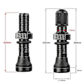 Miniatyrbilde 4 av 5: 2 stk sykkel Schrader A/V ventiler 40mm for Mtb slangeløse felger, svart