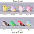 Miniatyrbillede 2 af 5: Mini fugle miniature figur 4/8 stk små fugle model figur mikro landskab hjem ornament miniature diy håndværk haveindretning (4 stk B sæt)