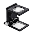 Miniatyrbild 1 av 5: 10x Vikbar 2 LED-Ljus Förstoringsglas Förstoringsglaslins Skala Peka Loupe