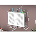 Miniatyrbild 5 av 5: Trådlös Wifi Router Förvaringslåda Trä Låda Kabel Strömförsörjning Plus Trådfäste Väggmonterad Stickpropp