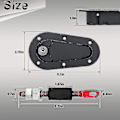 Miniatyrbillede 3 af 4: Flush Hood Latch & Pin Kit - Sort Universal Race Car Motorhjelm Latch Latch Kit-sfygv