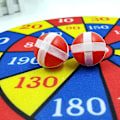 Miniatyrbild 2 av 4: Darttavla med kardborre - Pilar / Darttavla Flerfärgad