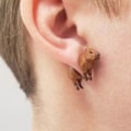 Miniatyrbillede 1 af 5: Håndmalede Capybara-øreringe 3D-trykt 1 par Capybara-øreringe som gave til Capybara-entusiaster
