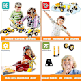 Miniatyrbild 5 av 5: Pedagogiska Byggleksaker STEM-Lärkit, Byggklossar För Förskolebarn, Teknikleksaker Kreativt Set Present För Pojkar 5 6 7 8 9 10+ År