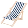 Miniatyrbillede 3 af 4: 3 stk. 1:12 Foldbar Strandstol Mini Dæk Stol Ue Dæk Stol Med Stribe Tilbehør