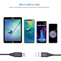 Miniatyrbillede 4 af 5: Micro USB Kabel Hurtig Opladning Android Oplader Hurtig Opladning Nylon Flettet Kompatibel Med Sony Xperia Z3 / Z3 Compact, Z4 Tablet, Z