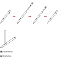 Miniatyrbilde 3 av 5: Kompatibel -for Lenovo- Ideapad Flex 5 14 (intel Amd) Digital Stylus W/ Konfigurerbar knapp