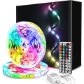 Miniatyrbilde 1 av 5: Led-stripe lys, 30m led-lys med 44-tasters fjernkontroll, fleksibel RGB fargeskiftende led-lysstriper for soverom, fest (15mx2)