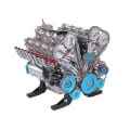 Miniatyrbilde 1 av 2: Kryc Mini Inline Fire-Sylinder Motormodellsett for Voksne Harpiks Ornamenter Leke () Fire Sylindere