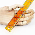 Miniatyrbild 2 av 5: Gong Ying 30cm/12\" Plast T-linjal Metrisk Linjal Cm/tum Dubbelsidig Skala T-formad Linjal Z16748