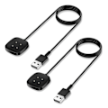 Miniatyrbillede 1 af 5: 2 stk. Udskiftningsoplader til --4-sense-2--3-sense Kabel USB-kabelledning Hurtigopladning Smartwatch