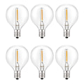 Miniatyrbillede 1 af 5: 6 stk. G40 LED udskiftnings pærer, E12 skru Shatterproof LED Globe pærer til solstrenglys
