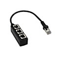 Pikkukuva 5 / 5: RJ45 Ethernet-jakaja Vaka Kulumiskestävä PVC 1-3 Tie Lan Ethernet-kaapeliliitin Tietokoneille