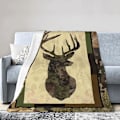 Miniatyrbild 3 av 5: Hjort Kamouflage Kastfilt Mysig Plysch Camo Jakt Flanell Fleece Ultra Mjuk Filt Unisex Lätt Fuzzy Party Filt Gåvor För Vuxna Män