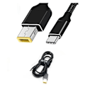 Pikkukuva 4 / 5: 100 W:n USB-C-kannettava tietokoneen sovitin, latauskaapeli, pistoke, kaksois E-P-muunnin