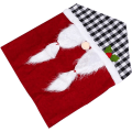 Miniatyrbild 5 av 5: Set med 3 julstolsöverdrag Santahatt Julstolsryggsöverdrag Matrumskontorsstolsöverdrag för matsal Julfestival Semesterdekoration