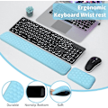 Miniatyrbild 2 av 5: Tangentbordshandledsstöd Set, Ergonomiskt handledsstöd Matta Minnesskum Mus handledsstöd Matta Kudde Halkfri, Smärtlindring - Premium För Gamin