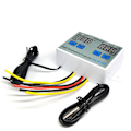 Miniatyrbillede 2 af 5: Dobbelt digital termostat temperaturregulator to relæudgang termoregulator til inkubator opvarmning køling Xk-w1088 Dc24v
