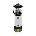 Miniatyrbillede 1 af 3: Sort Solcelledrevet Fyr LED Roterende Fyr Have Lys Plænelampe Dekorativ Terrasse Z5291