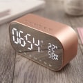 Miniatyrbillede 1 af 4: Bluetooth Højttaler Alarmur Radio med FM Lyd, Termometer og Håndfri Opkald - Skrivebordsudgave