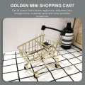 Miniatyrbilde 3 av 3: Metallisk Handlekurv for Barn Mini Brands Kurv Skjønnhetsegg Holder Mini Handlekurv Sminke Svamp Holder Jern Frukt Holder Kurver