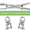 Miniatyrbillede 4 af 5: M8-2stk 304 Rustfrit Stål Drejelig Shackle, Øje Til Øje Drejelig Ring, Til Hængende Crday Gave