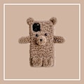 Pikkukuva 2 / 5: Sööt Karu Pehme Plush Puhelimen Kotelo iPhone 12Mini Pro Max 7 8 Plus XR XS 11Pro Max Silikoninen Pehmeä Takakannen, Vaaleanruskea, iPhone12:lle
