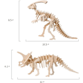 Miniatyrbillede 3 af 5: Dinosaur Puslespil i Træ med DIY Modeller Sæt Hjernepuslespil Legetøj 6 stk
