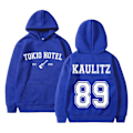 Miniatyrbillede 1 af 5: Tokio Hotel Hoodies Rock Band Trøjer Bill Kaulitz Print Sweatshirt Kaulitz 89 Hoodie Y2k Streetwear Tokio Hotel Sweatshirts blue 3XL