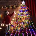Miniatyrbillede 5 af 5: Juletræslygter 350 LED Julepynt Lysstreng Udendørs Vandfald LED Lysstreng Vandtætte Julelys til Have Bryllup