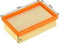 Miniatyrbilde 2 av 5: 3 stk. erstatningsfilter, flat pleated filter, flat filter, filtervakuum, støvsuger
