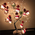 Miniatyrbillede 1 af 5: Jule LED-lyskæder Snemand Juletræ Feriefest Hjem Have Udendørs Dekorative Lampe (A)