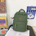 Miniatyrbillede 2 af 7: 2023 Lærred Rygsæk Mænd Kvinder Retro Rejsetaske Pige Dreng Laptop Studerende Skole Taske Mode Verde
