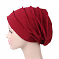 Miniatyrbilde 5 av 5: Kvinners muslimsk turban caps hijabs myk bomull hodeplagg elastisk søvn chemo caps hårtap hode skjerf vinter varme caps light purple
