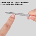 Miniatyrbilde 4 av 5: 3 stk 8 tommer skarpe rustfrie stål neglfiler sett manikyr pedikyr 100 grit buffer tykke tånegler fingernegler metall neglfil for hjem og profesjon