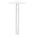 Miniatyrbild 1 av 5: Gong Ying 30cm/12\" Plast T-linjal Metrisk Linjal Cm/tum Dubbelsidig Skala T-formad Linjal Z16748