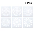 Miniatyrbillede 4 af 4: 6 stk. Skabelonark Tegnemaler Mandala Punktmalingsskabeloner Blomsterskabeloner DIY Skabeloner