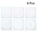 Pikkukuva 4 / 4: 6 kpl Stenssilarkkia Piirustusmalleja Mandala Pistemaalausmalleja Kukkasstencilit DIY-stencilit
