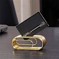 Miniatyrbillede 3 af 5: Metal Visitkort Holder Display Stativ Fotoholder Skrivebords Memo Holder Holder Kort Skrivebord Beskeder Håndværk (Farve: D, Størrelse